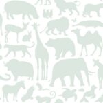 Behang Dieren Muntgroen Estahome