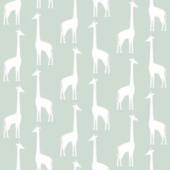 Behangpapier Giraffen Muntgroen Estahome