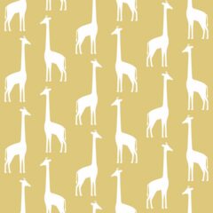Behangpapier Giraffen Okergeel Estahome