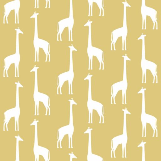 Behangpapier Giraffen Okergeel Estahome