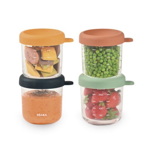 Bewaarpotjes Glas Set 4 Sunrise Beaba