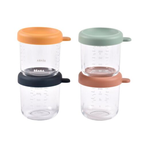 Bewaarpotjes Glas Set 4 Sunrise Beaba