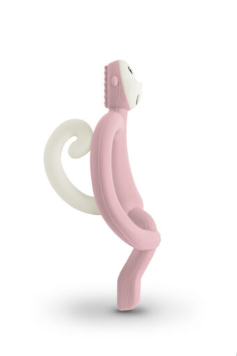 Bijtring Baby Dusty Pink Matchstick Monkey