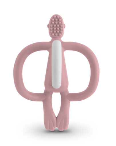Bijtring Baby Dusty Pink Matchstick Monkey