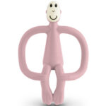 Bijtring Baby Dusty Pink Matchstick Monkey