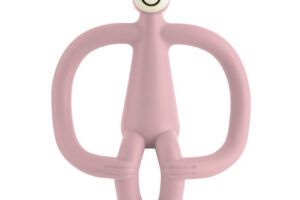 Bijtring Baby Dusty Pink Matchstick Monkey