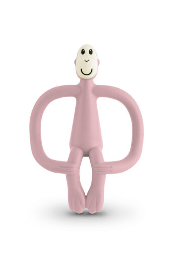 Bijtring Baby Dusty Pink Matchstick Monkey