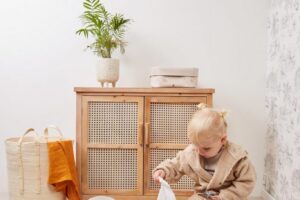 Billendoekjesdoos Uni Taupe Bébe-Jou