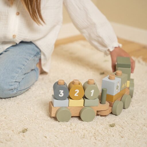 Blokkentrein Tractor Little Farm Little Dutch