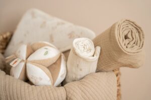 Swaddle Doek Muslin Beige 120×120 Cm Little Dutch
