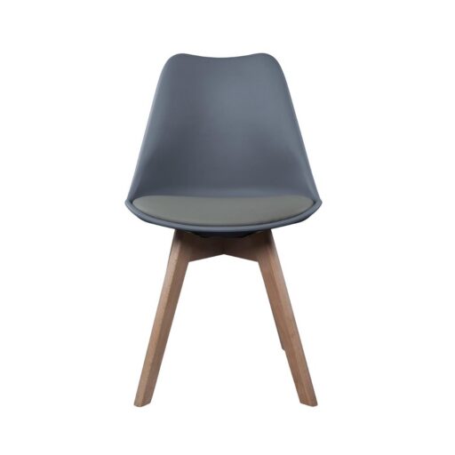 Bureaustoel Scandinave Grijs Met Kussen