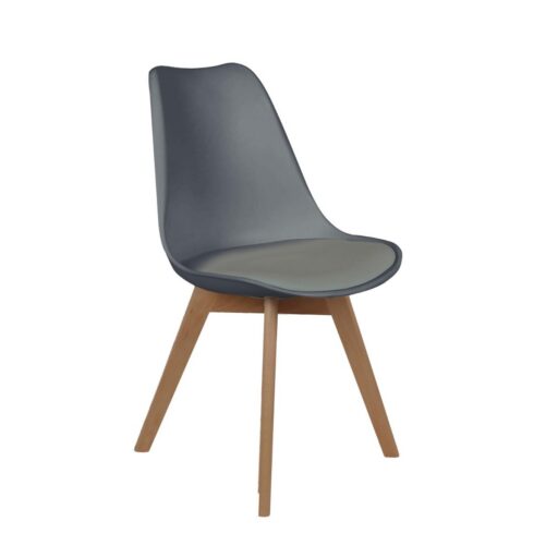 Bureaustoel Scandinave Grijs Met Kussen