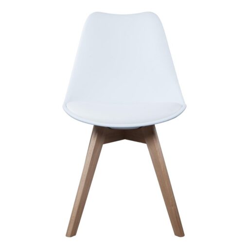 Bureaustoel Scandinave Wit Met Kussen