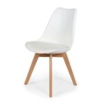 Bureaustoel Scandinave Wit Met Kussen