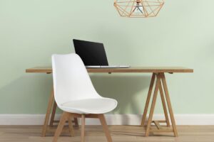 Bureaustoel Scandinave Wit Met Kussen