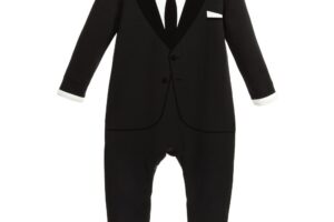 Kruippakje Casual Suit Zwart Das 9-12M