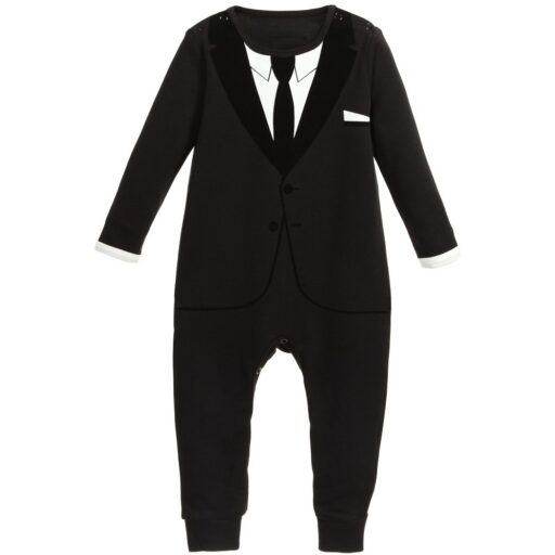 Kruippakje Casual Suit Zwart Das 9-12M