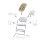 KINDERSTOEL LEMO ALL WHITE 4 IN 1 CYBEX