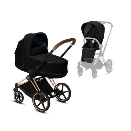 KINDERWAGEN PRIAM COMPLEET ROSE GOLD BLACK