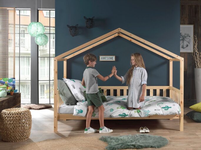 BED DALLAS BREED DAK SPIJLEN NATUREL 90 X 200 VIPACK