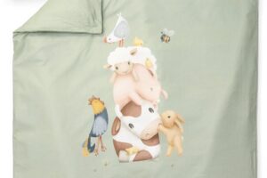 Dekbedovertrek Baby Little Farm Groen Little Dutch