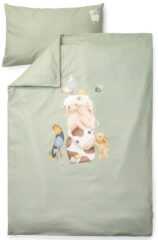 Dekbedovertrek Baby Little Farm Groen Little Dutch