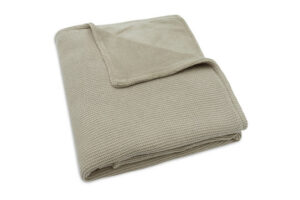 Ledikantdeken Basic Knit Olive Green Fleece Jollein