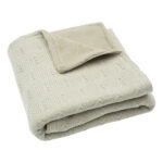 Dekentje Grain Knit Olive Green Velvet Jollein