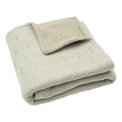 Dekentje Grain Knit Olive Green Velvet Jollein