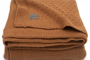 Deken 100x150cm Bliss Knit Caramel