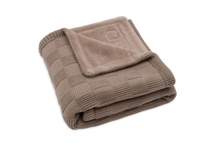 Dekentje Box Knit Milky Coffee/Velvet Jollein