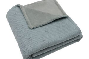 Dekentje Cosy Knit Sea Green/Velvet Jollein