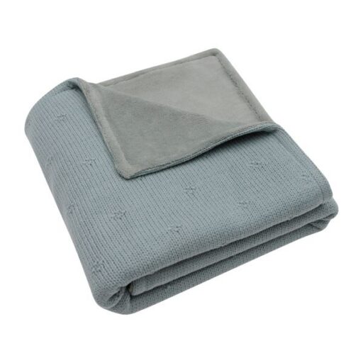Dekentje Cosy Knit Sea Green/Velvet Jollein