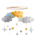 Mobiel Fantasy Clouds Yellow Baby Bello