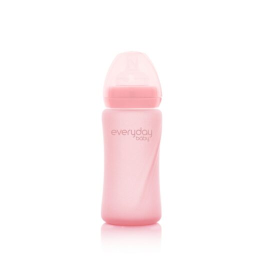 Glazen Fles 240ml Roze Everyday Baby