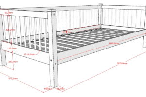 BEDBANK 090 X 200 FORREST WIT VIPACK
