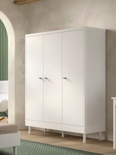 KLEERKAST 3-DEURS FORREST WIT VIPACK