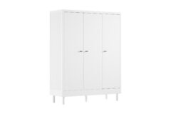 KLEERKAST 3-DEURS FORREST WIT VIPACK