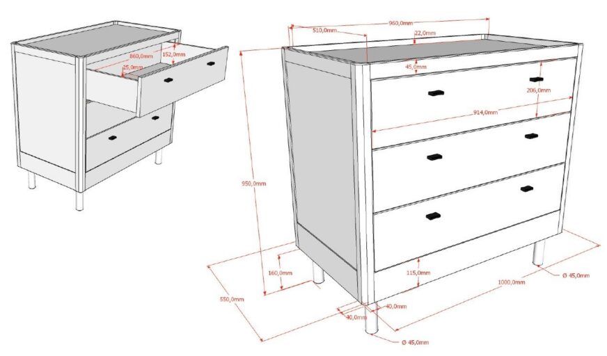 COMMODE 3 LADES FORREST WIT VIPACK