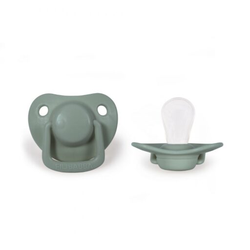 Fopspenen Moss Green 2-Pack 0-6M Filibabba