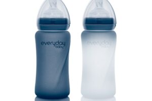 Glazen Fles Heat Sensing 240ml Blueberry Everyday Baby