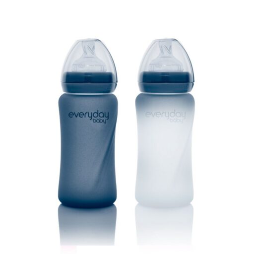 Glazen Fles Heat Sensing 240ml Blueberry Everyday Baby