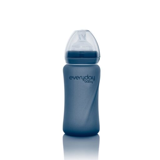 Glazen Fles Heat Sensing 240ml Blueberry Everyday Baby