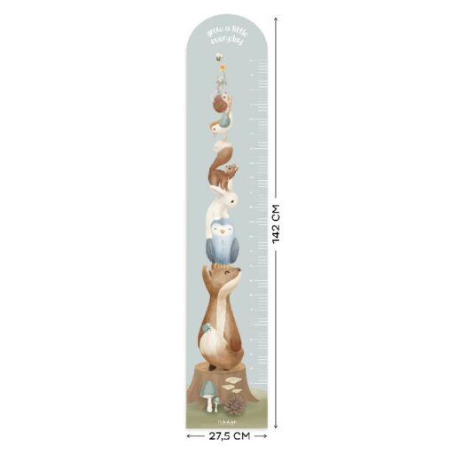 Muursticker Groeimeter Forest Friends Little Dutch