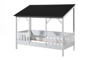 HOUSEBED MET ZWART GESLOTEN DAK 90 X 200 CM