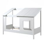 HOUSEBED MET WIT DAK EN RAAMPANEEL 90 X 200