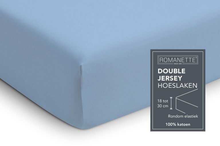 Hoeslaken Blauw 90 x 200 Romanette