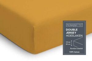 Hoeslaken Oker 90 x 200 Romanette