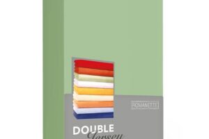 Hoeslaken Dustygreen 90 x 200 Romanette