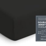 Hoeslaken Zwart 90 x 200 Romanette